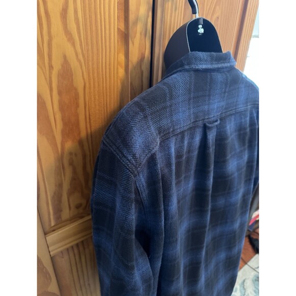 Orvis Heavy Flannel Jacket/Shacket Men's Sz XL 100% Cotton Blue & Black Plaid - Picture 7 of 15